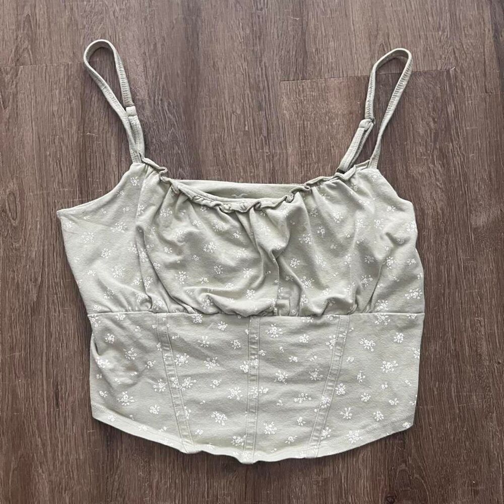 Hollister Green Crop top